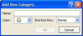 Adicionando nova categoria no Ms Outlook 2007
